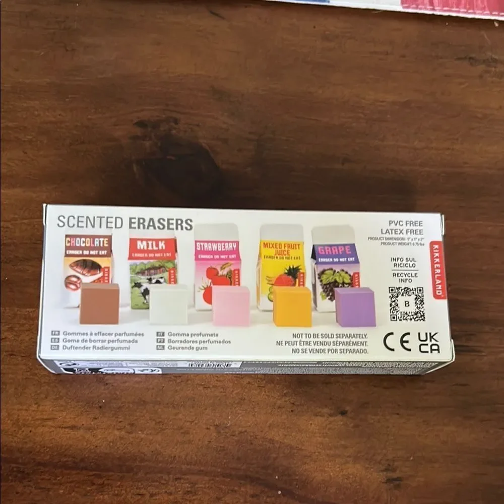 Kikkerland Fruit and Chocolate Scented Erasers Set new